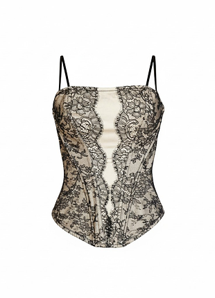 Женский топ-корсет stirling, кружевной, nude look, с эффектом обнаженного тела, плотные чашки, р. s‐m, идеальное состояние