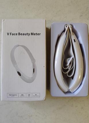 Мікрострумовий масажер для підборіддя v face beauty meter hy-18