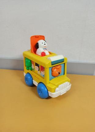 Винтажный автобус fisher price baby school bus