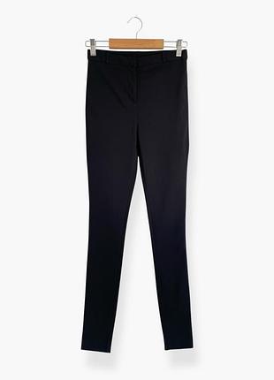 Черные стрейчевые брюки лосины new look