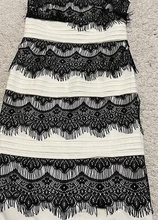 Сукня joanna hope eur 38 біла з чорним мереживом