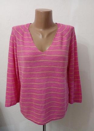 Літній тонкий  пуловер з льоном