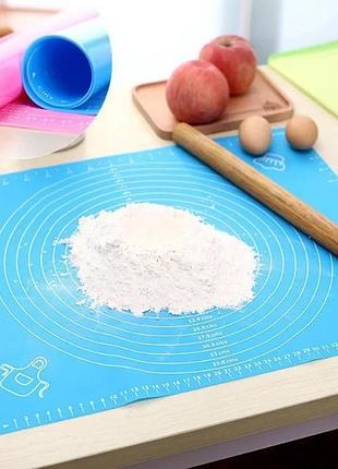 Силіконовий килимок для випічки benson bn-021 (30 * 40см) килимок кондитерський бенсон, килимок для тесту