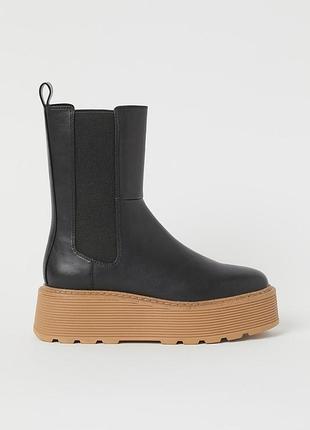 Демисезонные черные ботинки h&m