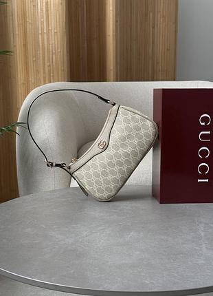 Сумочка ophidia gg medium handbag beige/white supreme🤍