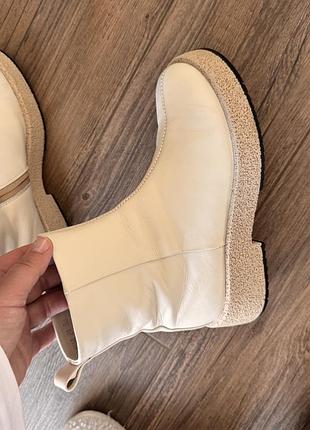 Шкіряні молочні черевики укр бренду te shoes