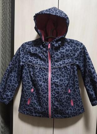 Термо куртка, софтшел вітрівка, куртка-непромокайка kiki&koko, розмір 98 см, 2-3роки.