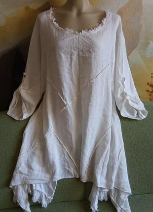 Туніка бохо льон, бавовна