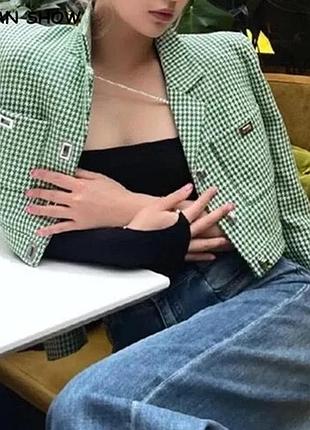 Твідовий жакет shein