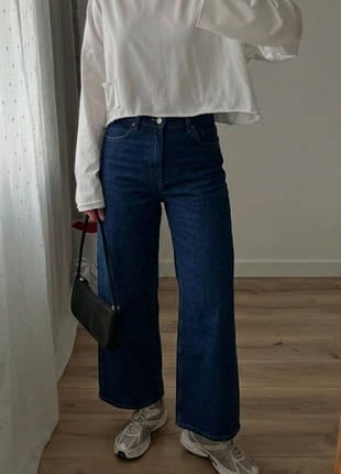 Джинси широкі палаццо укорочений фасон японский бренд american holic