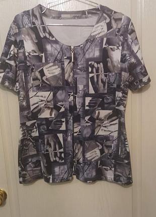 Гарна стрейчева блузка на блискавці