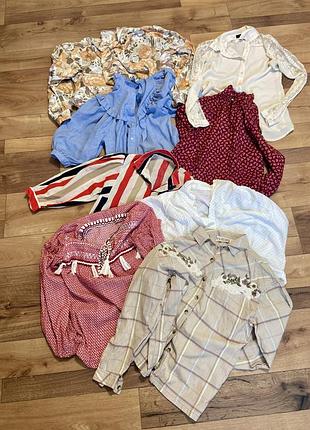 Лот  ціна за 8 шт вінтаж вінтажні блузи блузка рубашка лотом винтажная винтаж