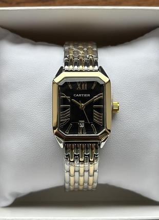 Хіт! жіночий годинник на браслеті cartier комбінованого кольору