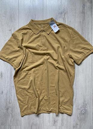 Нова чоловіча футболка поло primark xl гірчична бавовняна бавовна