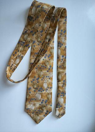 Желтый галстук галстук с принтом кувшины вазы цветы tie rack
