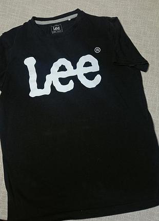 Футболка лее бавовняна, спортивна літня футболка lee чорна на 12-13 років