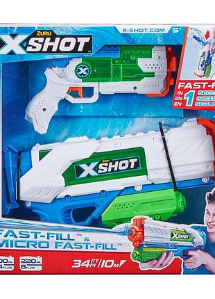 Водний бластер fast fill medium and small x-shot, 56225
