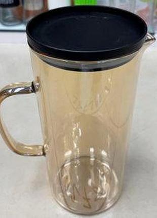 Графін скляний із кришкою 1.4л stenson, r92782-g