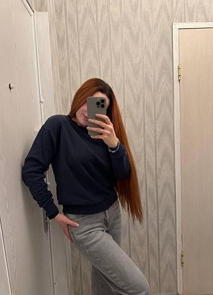 Синій базовий світшот