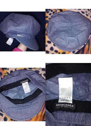 Елегантна лляна кепка восьми клинка seeberger 56-60р. германія