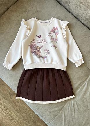 Костюм комплект( світшот, шоколадна спідничка)