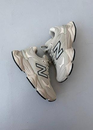 Кроссовки new balance 9060 | light cream leather