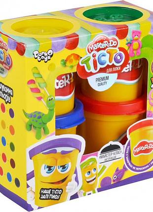 Детское тесто для лепки master do 8106dt, 4 баночки