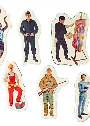 Детский набор магнитов "профессии" ml4032-29 в наборе 6 магнитов