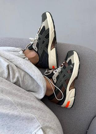 Кроссовки asics gel-1130 khaki / beige / orange