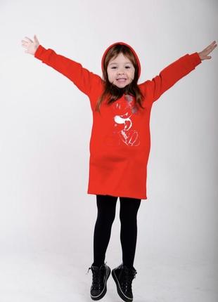 Платье худи тёплое