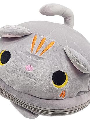 Рюкзак детский "big cat" fg231104050p, застежка-молния, 1 отделение, ушки серый