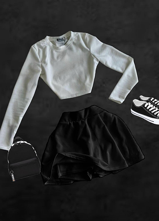 Костюм 2-ка женский топ + юбка-шорты микродайвинг xs-s; m-l (4 цв) "vivivid" недорого от прямого поставщика