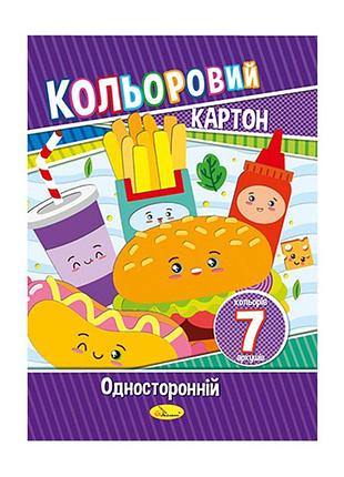 Набор цветного картона а4 ап-1101, 7 листов 230 г/м2 вид 1