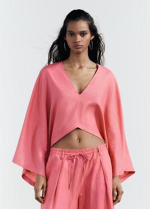 Широкие  брюки  палаццо зі льном zara оригинал 5