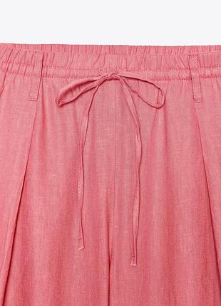 Широкие  брюки  палаццо зі льном zara оригинал 8