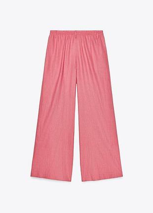 Широкие  брюки  палаццо зі льном zara оригинал 9