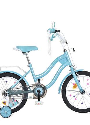 Велосипед дитячий mb 16063, 16 дюймів, м'ятний