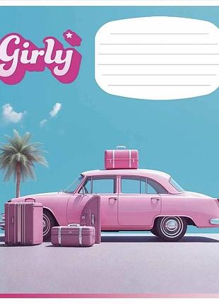 Тетрадь ученическая "girly" школьник 012-3330l-2 в линию, 12 листов