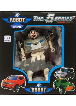 Игровой трансформер транспорт tobot w339, 12 видов серо-белый