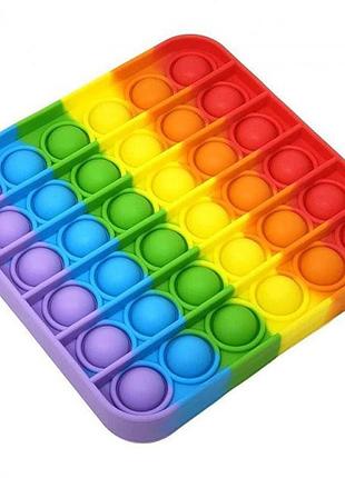 Іграшка-антистрес "pop-it" ppt-s (multicolor) квадрат райдужний