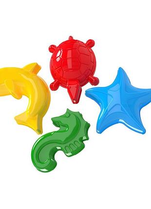 Детский набор "морские животные" технок 2421txk формочки для песка