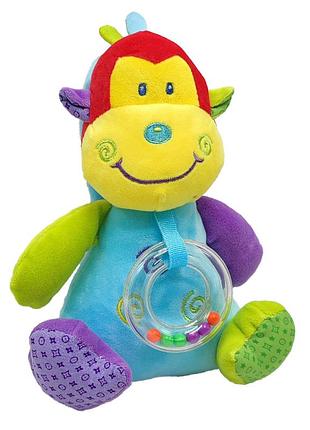 Брязкальце - м'яка іграшка bambi c20560 з музичним механізмом мавпочка
