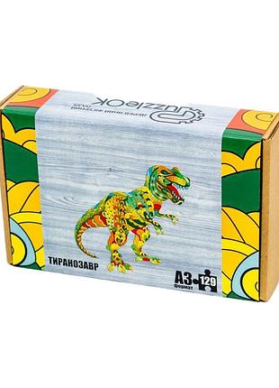 Фігурний дерев'яний пазл a3 "тиранозавр рекс" puza3-00718, 129 елементів