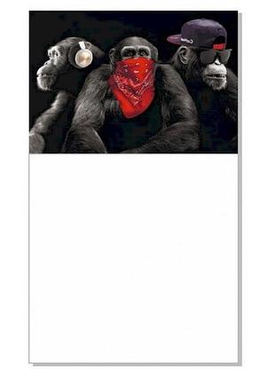 Блокнот с магнитом на холодильник monkey кт01032302, 30 листов