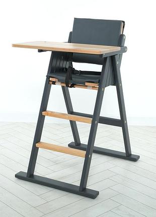 Стільчик для годування step up графіт 01-01, 3-х точ.ремені, чорний