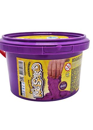 Креативное творчество "кинетический песок "kidsand" ks-01-05, 600 гр фиолетовый