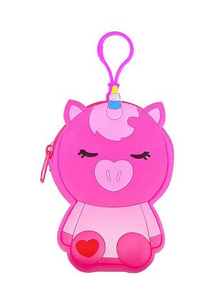 Детский кошелек-брелок «единорог» c44408, 8 х 11 х 3 см розовый
