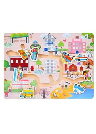 Дерев'яна іграшка лабіринт md 0817-1 розмір 30х22,5 см