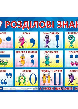 Учебный плакат разделительные знаки 15104144 формат 50 х 70 см