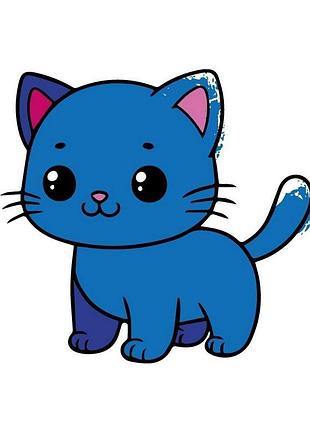 Детская раскраска пальчиковыми красками "забавный котенок" 15624-ac 25х25 см